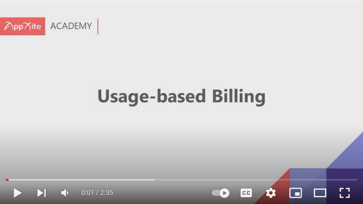 Usage based billing Web
