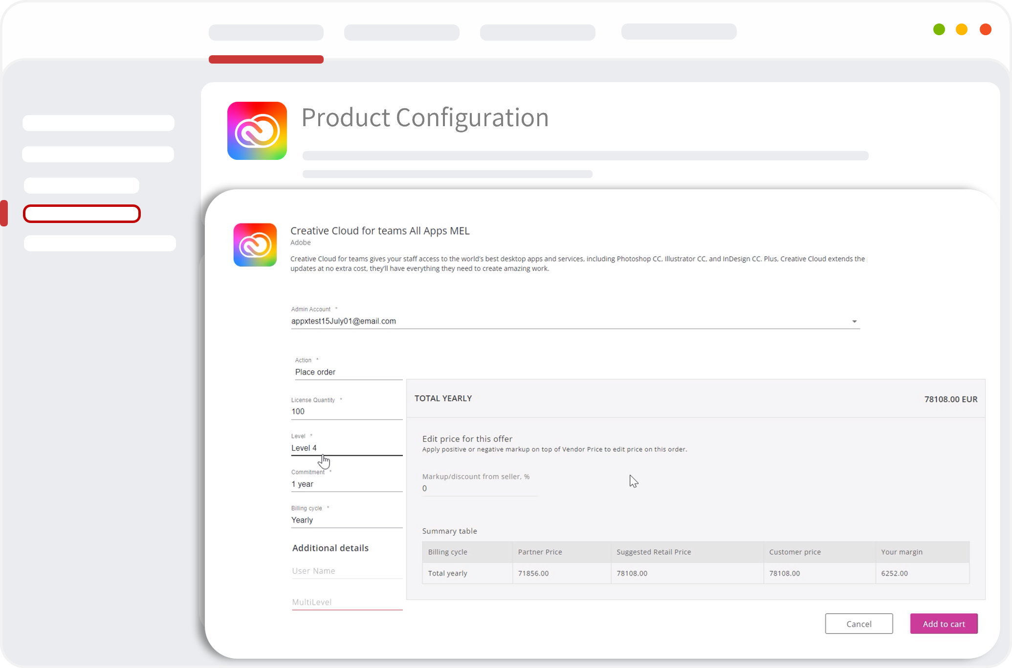 Adobe Product Configuration